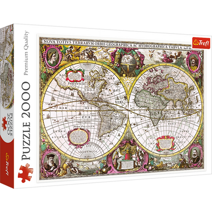 Historical map of the Earth - with a 'New Land'- 2000 Piece