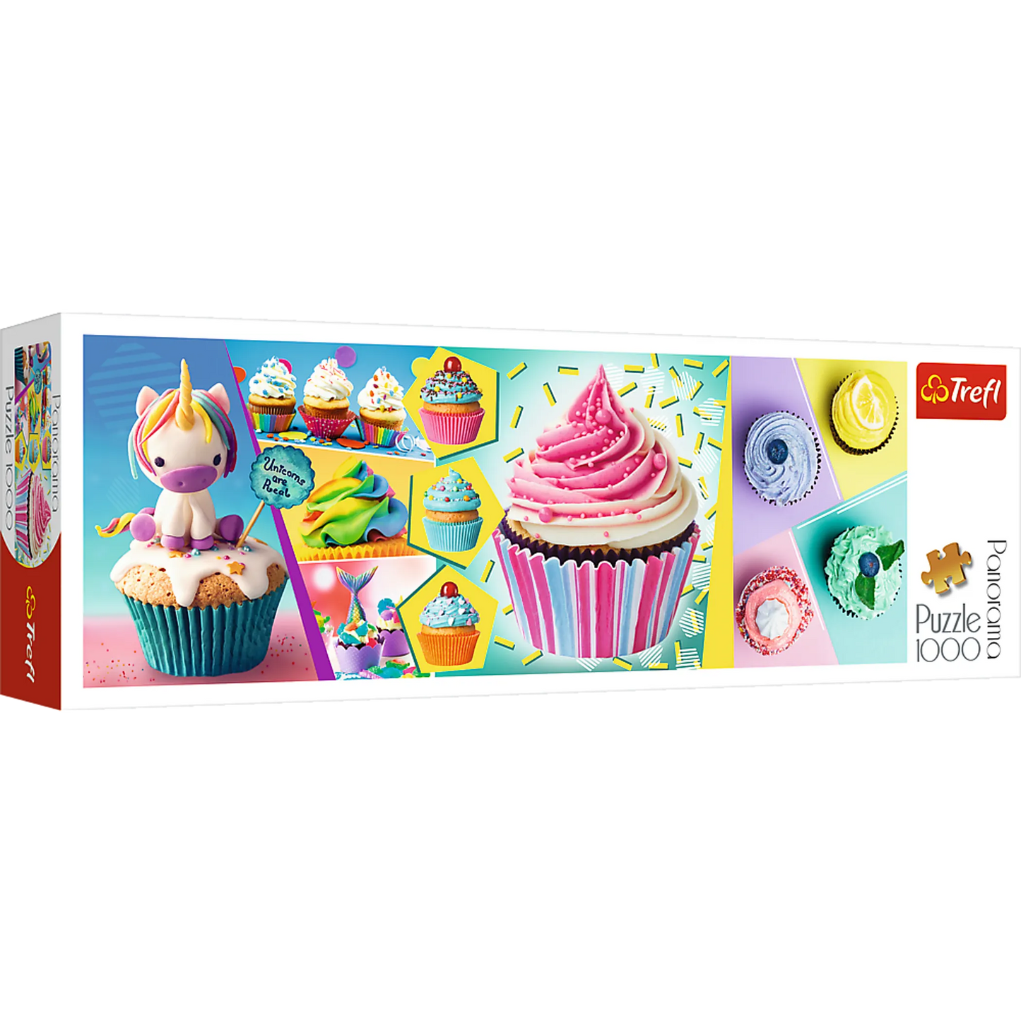A compilation of colorful cupcakes - Panorama 1000 Piece
