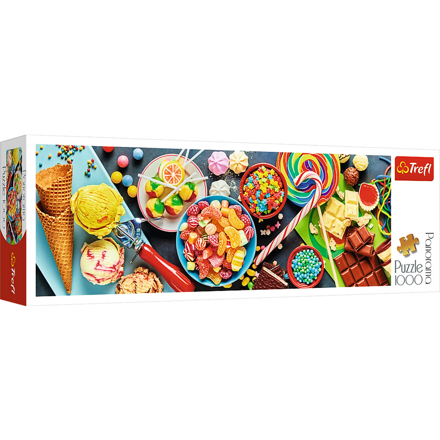 Photo of sweets, chocolate and colorful candies - Panorama 1000 Piece
