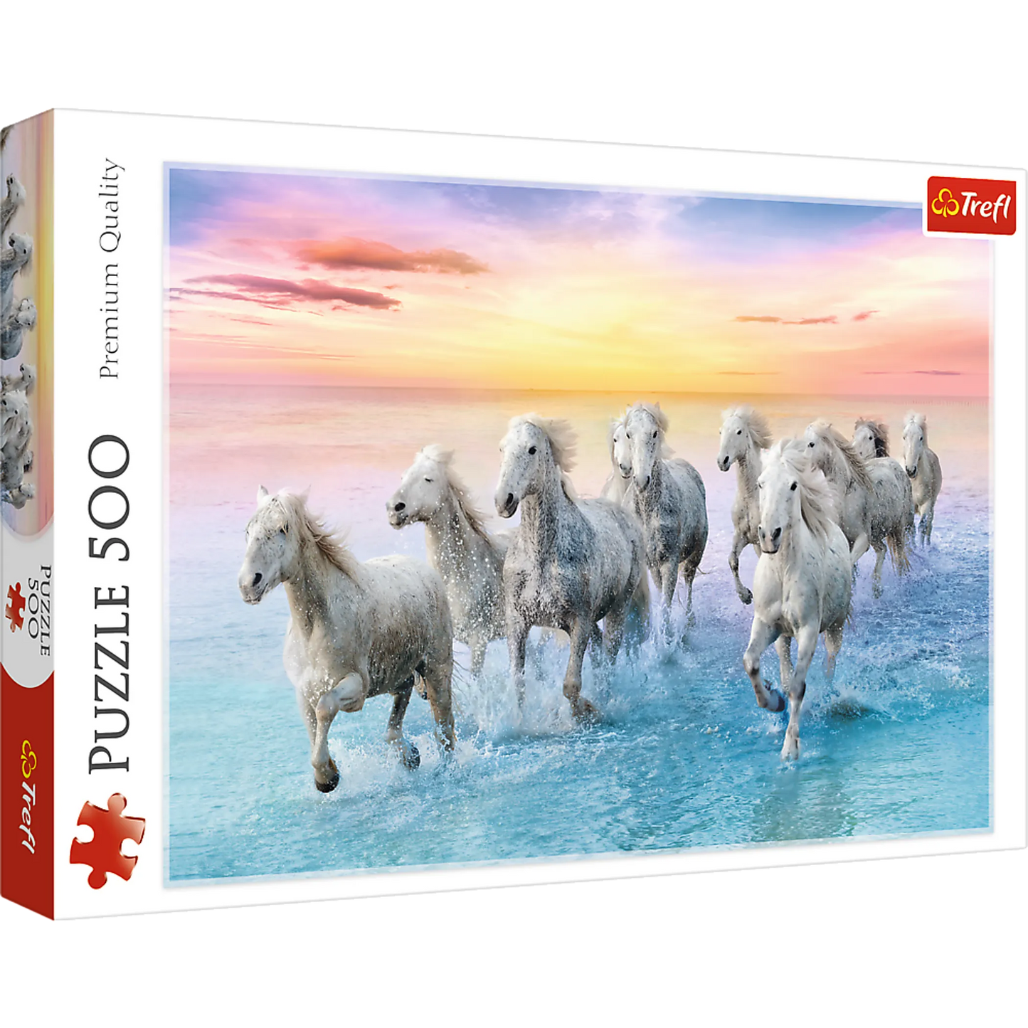 Galloping white horses - 500 Piece