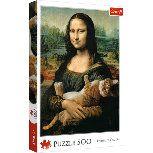 Humorous image of Mona Lisa and Mruczek the cat - 500 Piece