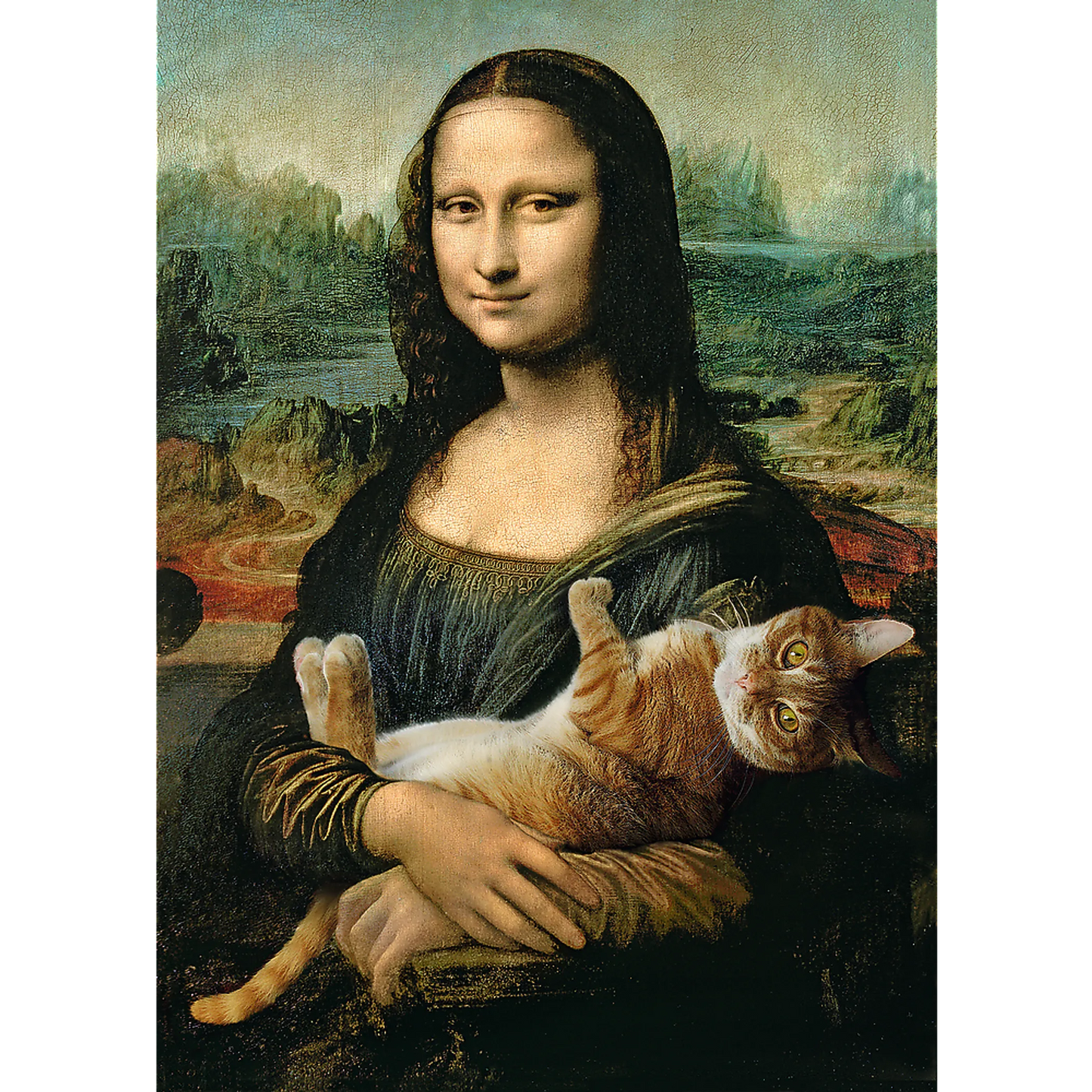 Humorous image of Mona Lisa and Mruczek the cat - 500 Piece