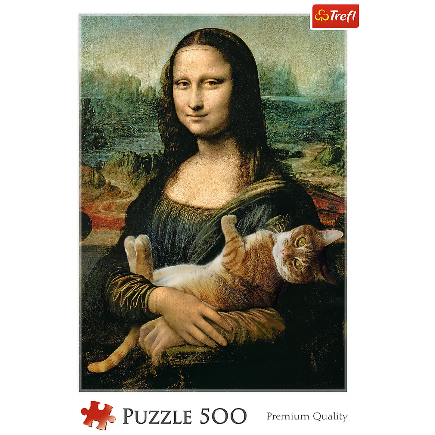Humorous image of Mona Lisa and Mruczek the cat - 500 Piece