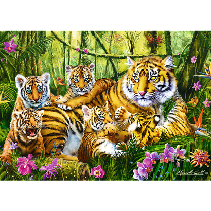 Family of Tigers - 500 Piece
