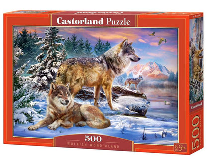 Wolves staring at their territory - 500 piece