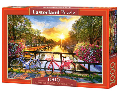 Picturesque Amsterdam with Bicycles - 1000 Piece