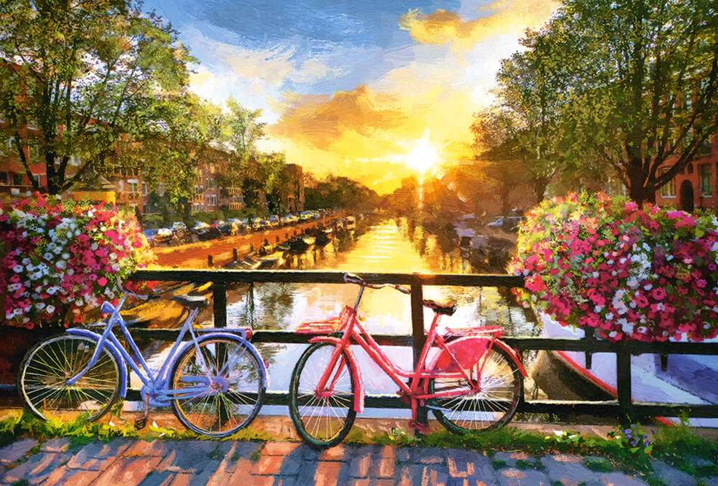 Picturesque Amsterdam with Bicycles - 1000 Piece