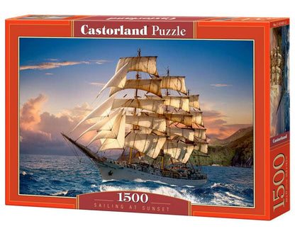 Sailing ship at sunset - 1500 or 1000 Piece