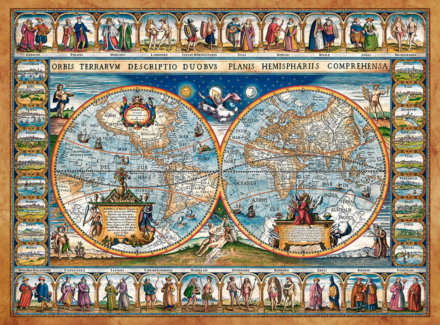 Antique World Map - 2000 Piece