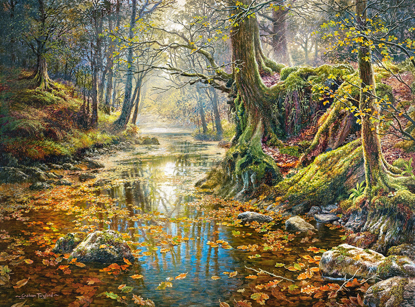 Autumn Forest with River - 2000 Piece